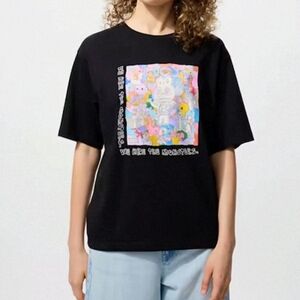 Uniqlo x POP MART T-Shirt THE MONSTERS LABUBU Black Size Med womens